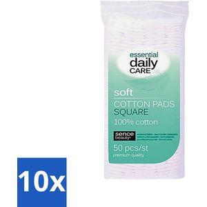 10 x Sence - Vierkant - Wattenschijfjes - Zacht & Stevig - 50 Wattenschijfjes -