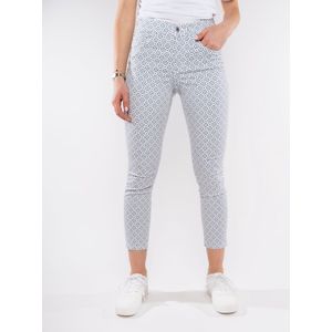 Angels - ORNELLA - Driekwart Broek - Wit - All-over Print van Blauwe Bloemen