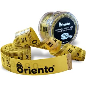 Meetlint voor lichaam met inch en centimeter - 150 cm flexibele maatband voor naaien en knutselen