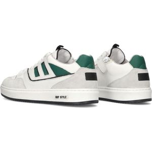 Hip Leren Sneakers Wit/Groen