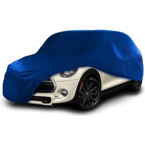 - Autohoes voor binnen, compatibel met alle standaard kleine auto's, elastische, ademende en stofdichte stof, zachte voering, perfecte pasvorm, blauw