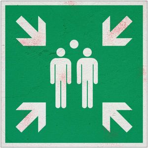 Verzamelplaats bord – E007 - Sign Again - 40 x 40 cm