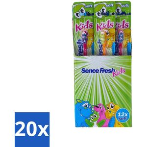 Sence - Fresh Kids Soft - Tandenborstels - Zacht - 12 Tandenborstels - Bulkverpakking - 20 stuks