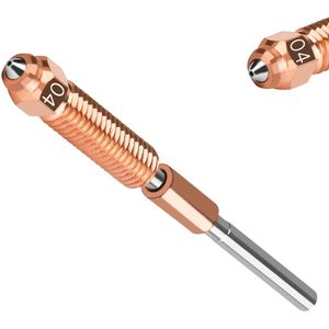Mouthpiece 0.4mm 3D Printer Nozzles - Unicorn Quick Swap Nozzle - Copper Alloy en Hardened Steel Nozzle voor Creality K1C, K1 Max, Ender-3V3 - voor Smooth en Precise Printing