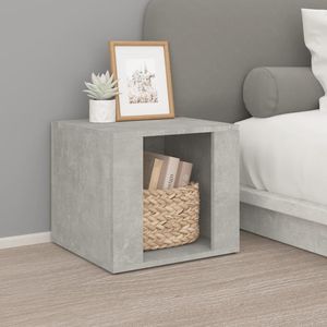 The Living Store Nachtkastje - Elegant - Interieur - Afmeting- 41 x 40 x 36 cm - Kleur- Betongrijs