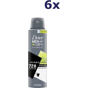 Dove Men + Care Invisible Fresh Deodorant Spray - 6 x 150 ml