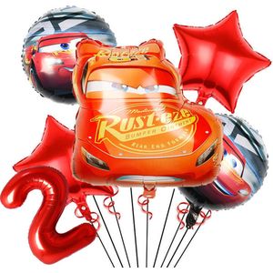 Cars ballon set - 59x53cm - Folie Ballon - Auto - Race - Racing - Themafeest - 2 jaar - Verjaardag - Ballonnen - Versiering - Helium ballon