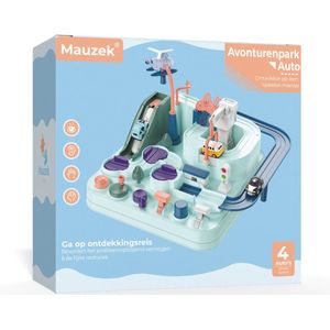 Mauzek® Auto Avonturenpark – Montessori Speelgoed – Educatief Speelgoed – Auto Speelgoed Jongens – Racebaan – Autobaan – Auto Garage – Kinderspeelgoed – Sensorisch Speelgoed – Peuter Speelgoed – 3 jaar - 4 jaar - 5 jaar - 6 jaar