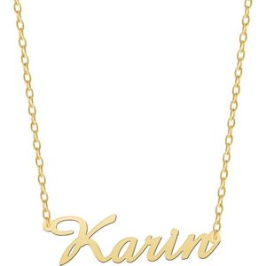 Taboo Sieraden Vergulde Ketting met Naam - Zilver