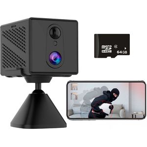 Senzo Spy Camera - Met WiFi - App - Verborgen Camera - Spycam - Beveiligingscamera - Mini Camera - Incl 64GB SD-Kaart