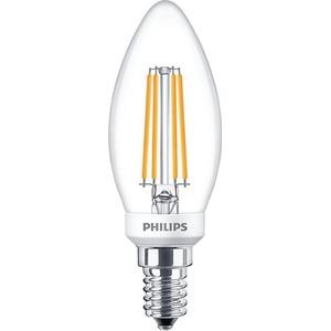 PHILIPS - LED Lamp Filament - Classic LEDCandle 827 B35 CL - E14 Fitting - Dimbaar - 5W - Warm Wit 2700K  Vervangt 40W