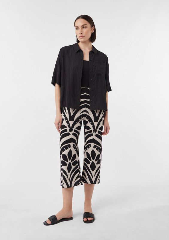 comma - Culotte - Fijngebreide Stof - Retroprint