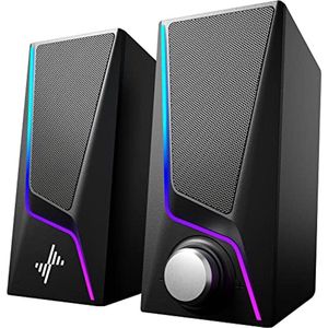 Dynamische RGB Computerluidsprekers voor Desktop met Bluetooth en 3,5 mm Aansluiting