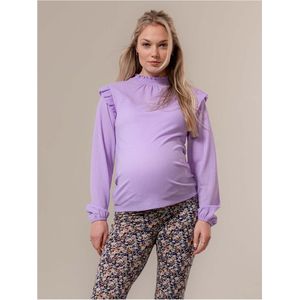 Prénatal Zwangerschapsshirt - Zwangerschapskleding - Zwangerschapstop - Shirt - Light Purple - Maat XL
