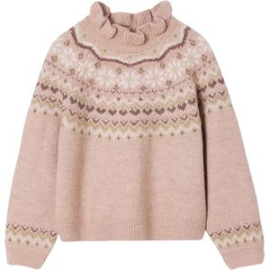 Vertbaudet - Jacquard Trui - Glinsterende Details - Voor Meisjes
