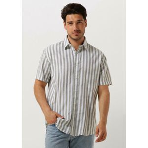 SELECTED MEN Slhregnew-linen Shirt Ss Classic Heren - Vrijetijds blouse - Beige - Maat XL