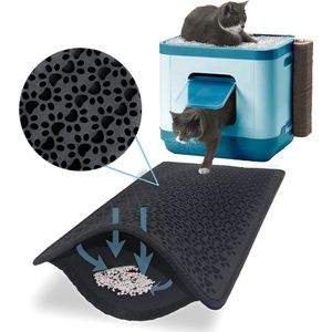 Kattenbakmat Kattenbak grijze Kattenbakmat 35x48 cm: Efficiënte Grit Opvanger voor een