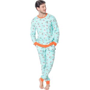 Happy Pyjama's | Pinguïn/ winter edition 2023 | Heren Pyama Volwassenen | Pyama heren maat XL (XS- XXL) | Katoen