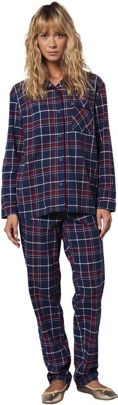 ENVIE DE FRAISE - Capsulecollectie - Damespyjama - Bordeauxrood - Flanel