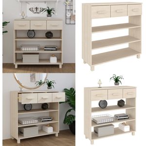 vidaXL Wandtafel HAMAR 90x35x90 cm massief grenenhout honingbruin - Wandtafel - Wandtafels - Tafel - Haltafel