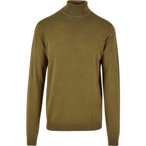 Urban Classics - Knitted Turtleneck Sweater/trui - M - Olijfgroen
