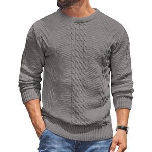 Heren Pullover Rundekraag Lange Mouwen Basis Gebreide Trui