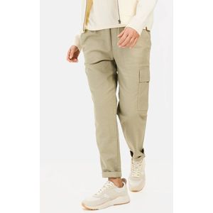 camel active Loose fit broek van linnenmix - Maat womenswear-26/30 - Donker Stro