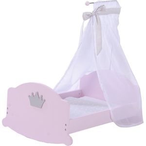 Roba Poppenwieg Princess Sophie Junior 58 Cm Hout Roze/wit