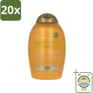 20 x OGX - Apple Cider Vinegar - Conditioner - Clarify + Shine - 385 ml - Grootverpakking - Apple Cider Vinegar Conditioner - Clarify + Shine - Haar Zuiveren - Haar Fris Maken - Haar Glansversterken