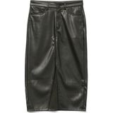 VERO MODA - VMNATALIE HR MIDI PL SKIRT NOOS - Rok - High Waist - Gecoat Effect