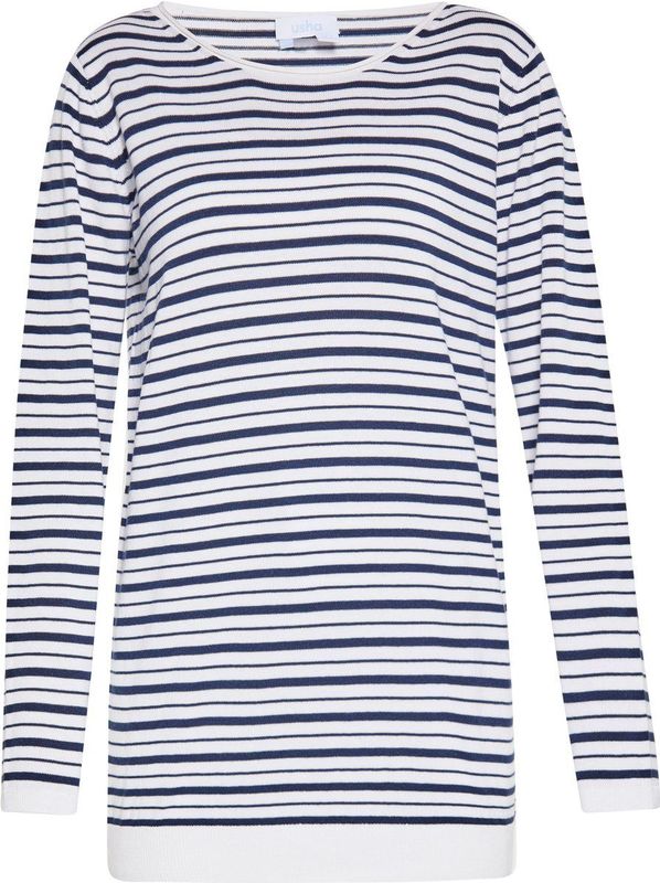 usha - Pullover - Gestreept - Lange Mouwen - Comfortabel