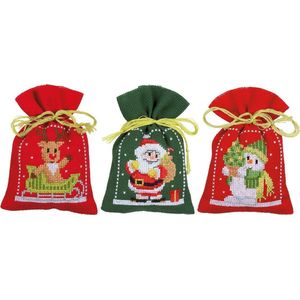 Kruidenzakje kit Kerstfiguren set van 3 - Vervaco - PN-0172635