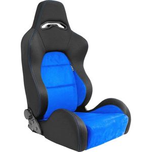Sportstoelen met Verstelbare Rugleuning - Zwart/Blauw - Geschikt voor Racegebruik