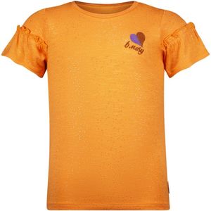 B.Nosy zomer top meisjes - oranje - glitter, ballon mouw - Tika