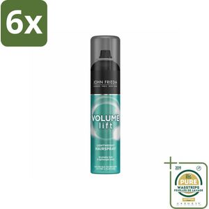 John Frieda – Haarspray – Volume Lift – Voor meer volume – 250 ml - Voordeelverpakking - 6 stuks - Hold - Natuurlijk volume