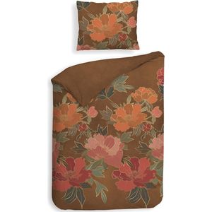 Heckettlane - Francesco - Dekbedovertrek - Oranje - 140x220 - 100% Katoen-Flanel