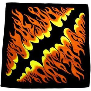 Zac's Alter Ego Bandana Big flames  Zwart/Oranje