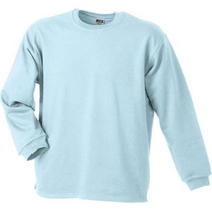 James and Nicholson Unisex Open Hem Sweatshirt (Lichtblauw)