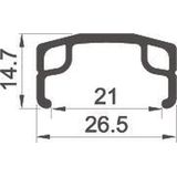 Velg Rodi Parallex 28 / 622 x 21C aluminium 36 gaats 14G - zilver