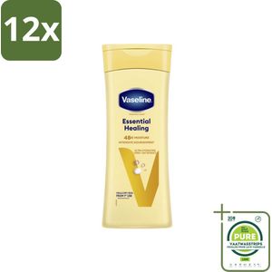 Vaseline Bodylotion Essential Healing 400 ml - Voordeelverpakking - 12 stuks - Lichaamslotion - Diepe voeding