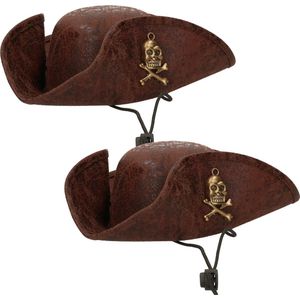 Aurasky Piraten kostuum accessoires kinderen 7-delig, piratenhoed oogklep verrekijker piratenzak doodshoofdtas gouden munten voor kinderen, piratenkostuum accessoires jongens en meisjes voor carnaval