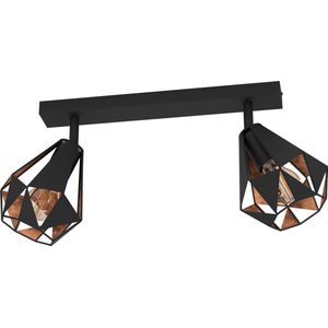 EGLO Carlton 7 Spot - E27 - 42 cm - Zwart|Koper - Staal