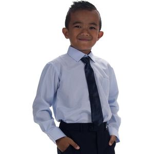 Kinderoverhemd lange mouw lichtblauw - Maat 158/164