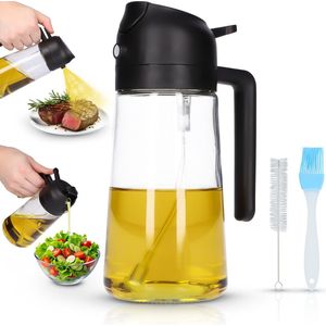 BooGoo® Olijfolie Sprayer & Fles 2-in-1 Primeline - Olijfolie Fles Verstuiver voor Keuken - Cooking Spray - Oliespray - Bbq Accesoires - Oliefles - Bakspray