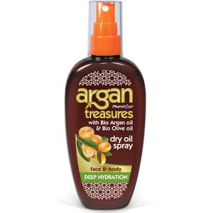 Pharmaid Argan Treasures Face & Body Dry Oil Spray 150ml - Hydraterende en Verzorgende Droge Olie met Biologische Arganolie