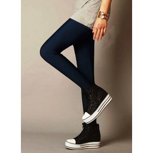 Marcmarcs Leatherlook legging Donkerblauw