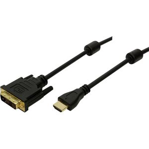 LogiLink - HDMI naar DVI-D kabel - 2m - Zwart