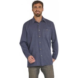 Effen warm flanellen overhemd