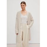 COMMA - Gebreid Vest - Beige - Losse Pasvorm - Lange Mouw