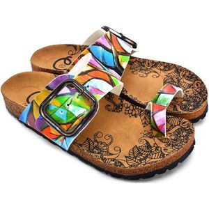 Goby – Color Vibe Dames Teenslippers – Vegan – Handmade – Maat 42